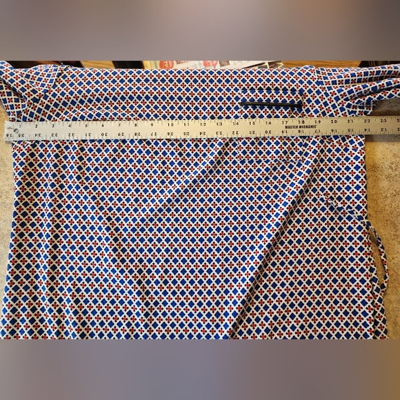 Merona Red/White/Blue Shift Dress Size L - Picture 6 of 8